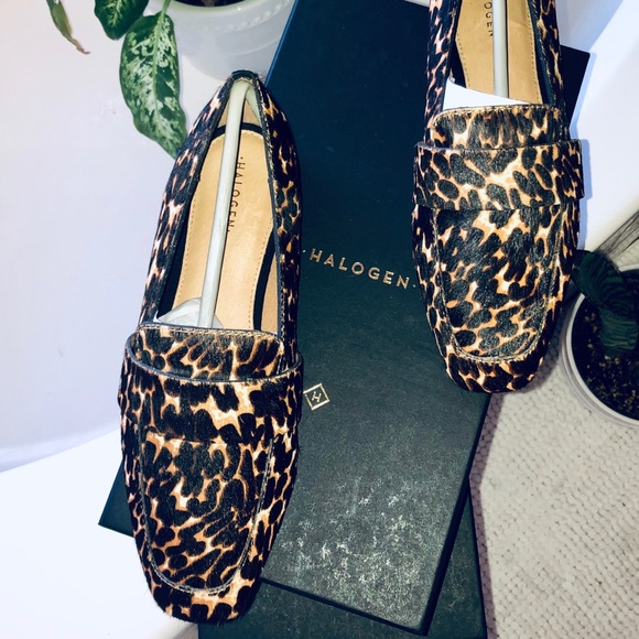 Halogen Lucy Chocolate Leopard Loafer size 6.5 shoes - Picture 2 of 4